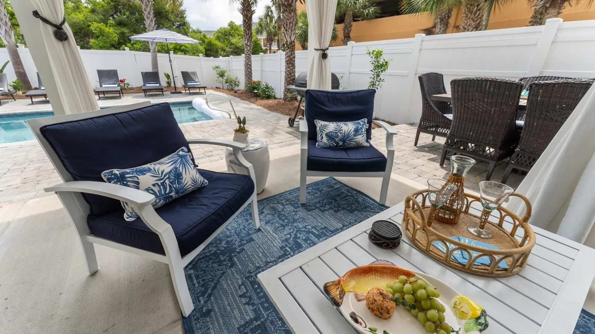 Semesterbostad Pool Patio Outdoor Dining Walk To Shore Pier Park Sanctuary On Sands Panama City Beach USA
